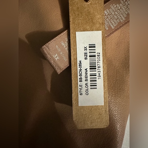 Skims Faux Leather Scoopneck Bodysuit- Sienna 3X NWT! - Picture 9 of 15